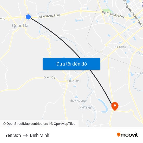 Yên Sơn to Bình Minh map