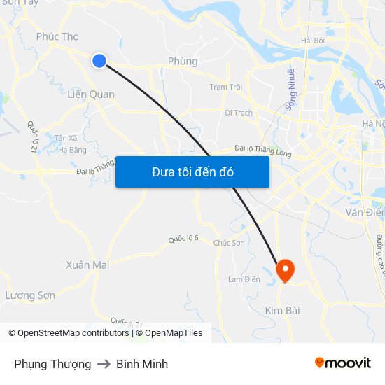 Phụng Thượng to Bình Minh map