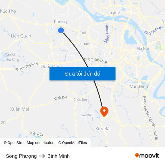 Song Phượng to Bình Minh map