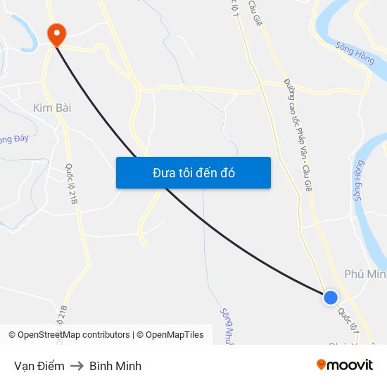 Vạn Điểm to Bình Minh map