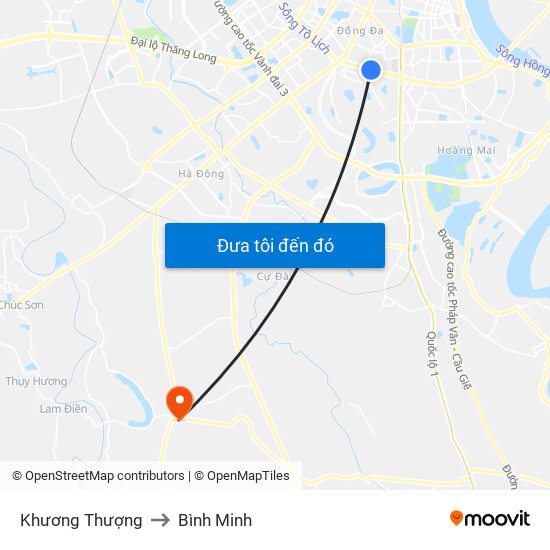 Khương Thượng to Bình Minh map