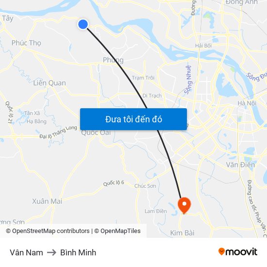 Vân Nam to Bình Minh map