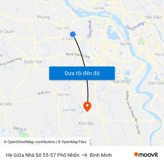 Hè Giữa Nhà Số 55-57 Phố Nhổn to Bình Minh map