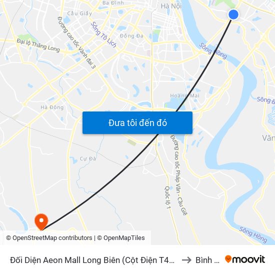 Đối Diện Aeon Mall Long Biên (Cột Điện T4a/2a-B Đường Cổ Linh) to Bình Minh map