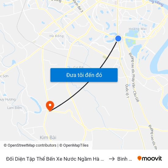Đối Diện Tập Thể Bến Xe Nước Ngầm Hà Nội - Ngọc Hồi to Bình Minh map