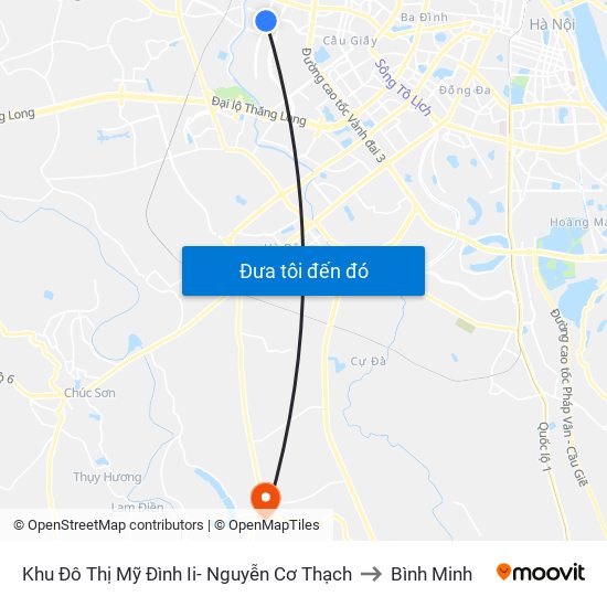 Khu Đô Thị Mỹ Đình Ii- Nguyễn Cơ Thạch to Bình Minh map