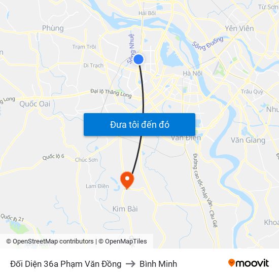 Đối Diện 36a Phạm Văn Đồng to Bình Minh map