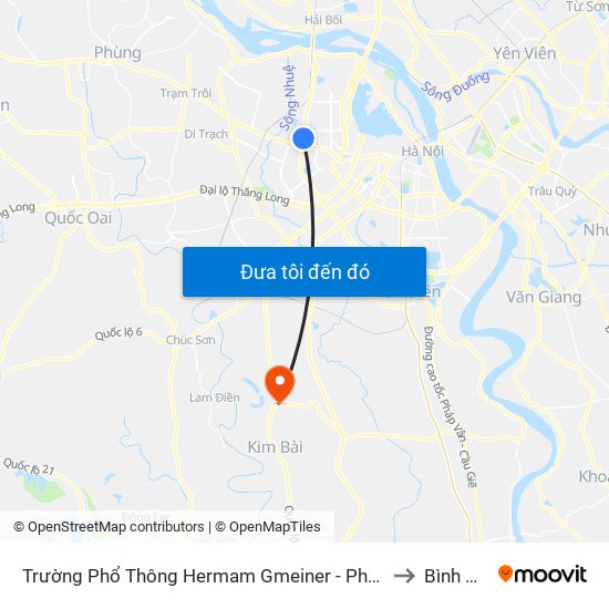 Trường Phổ Thông Hermam Gmeiner - Phạm Văn Đồng to Bình Minh map