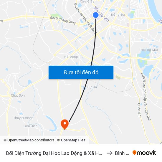 Đối Diện Trường Đại Học Lao Động & Xã Hội - 48 Trần Duy Hưng to Bình Minh map