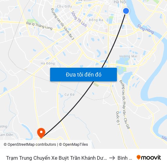 Trạm Trung Chuyển Xe Buýt Trần Khánh Dư (Khu Đón Khách) to Bình Minh map