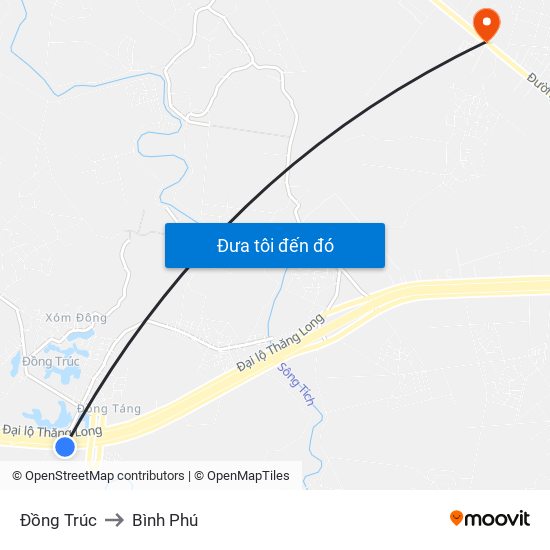 Đồng Trúc to Bình Phú map
