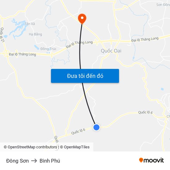 Đông Sơn to Bình Phú map