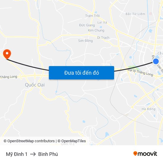 Mỹ Đình 1 to Bình Phú map