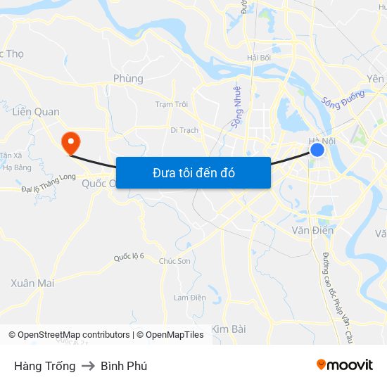 Hàng Trống to Bình Phú map
