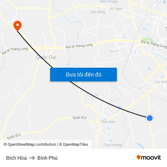Bích Hòa to Bình Phú map