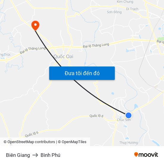 Biên Giang to Bình Phú map