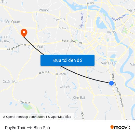 Duyên Thái to Bình Phú map