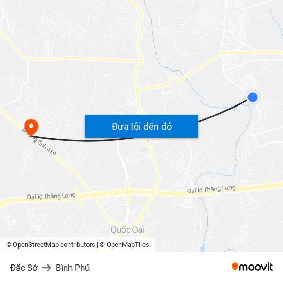 Đắc Sở to Bình Phú map