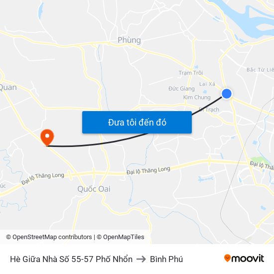 Hè Giữa Nhà Số 55-57 Phố Nhổn to Bình Phú map