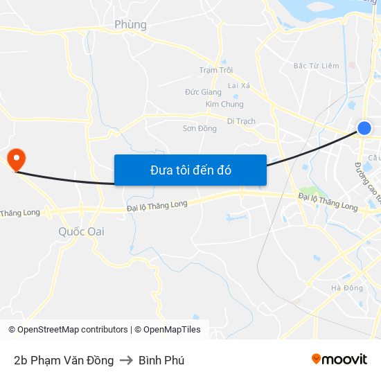 2b Phạm Văn Đồng to Bình Phú map