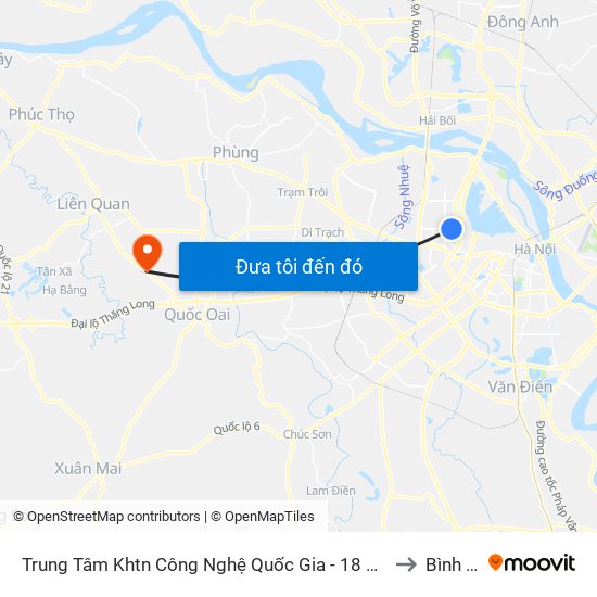 Trung Tâm Khtn Công Nghệ Quốc Gia - 18 Hoàng Quốc Việt to Bình Phú map