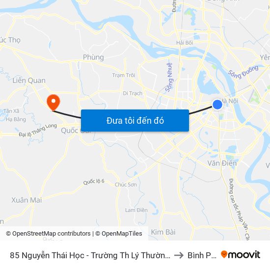 85 Nguyễn Thái Học - Trường Th Lý Thường Kiệt to Bình Phú map