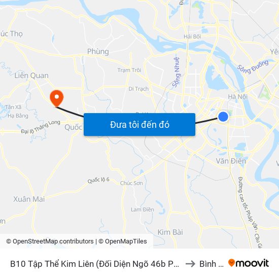B10 Tập Thể Kim Liên (Đối Diện Ngõ 46b Phạm Ngọc Thạch) to Bình Phú map