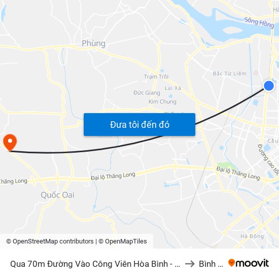 Qua 70m Đường Vào Công Viên Hòa Bình - Phạm Văn Đồng to Bình Phú map