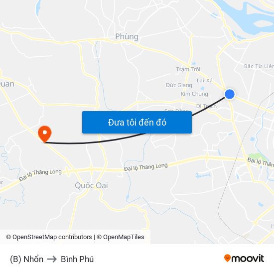 (B) Nhổn to Bình Phú map