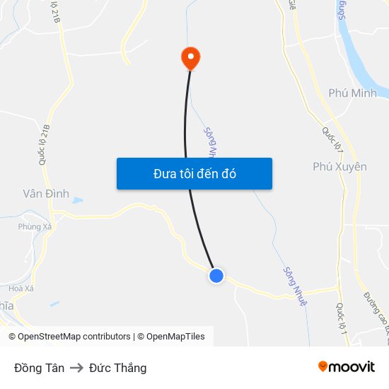 Đồng Tân to Đức Thắng map