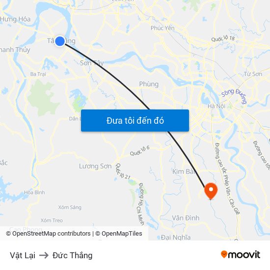 Vật Lại to Đức Thắng map