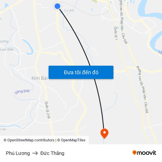 Phú Lương to Đức Thắng map