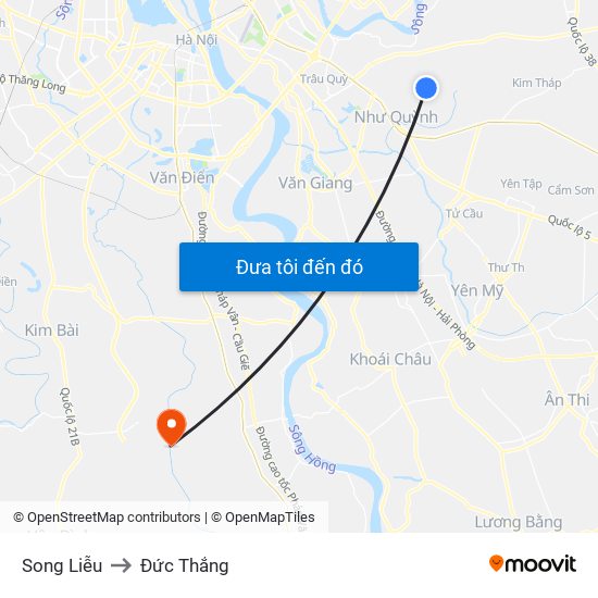 Song Liễu to Đức Thắng map