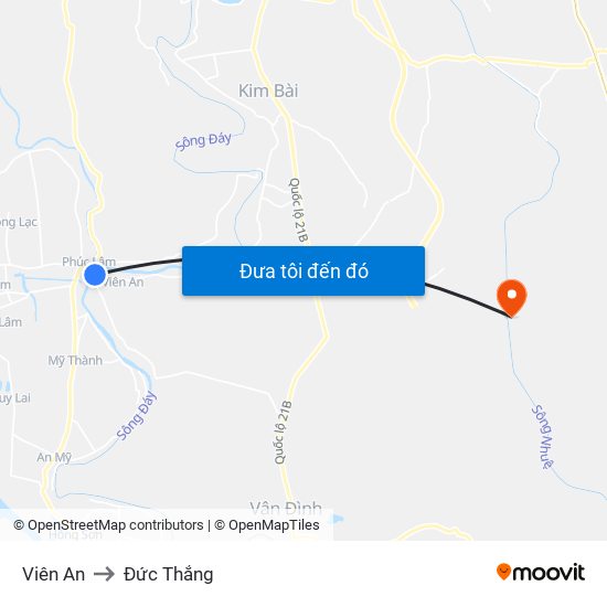 Viên An to Đức Thắng map