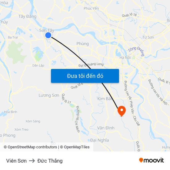 Viên Sơn to Đức Thắng map