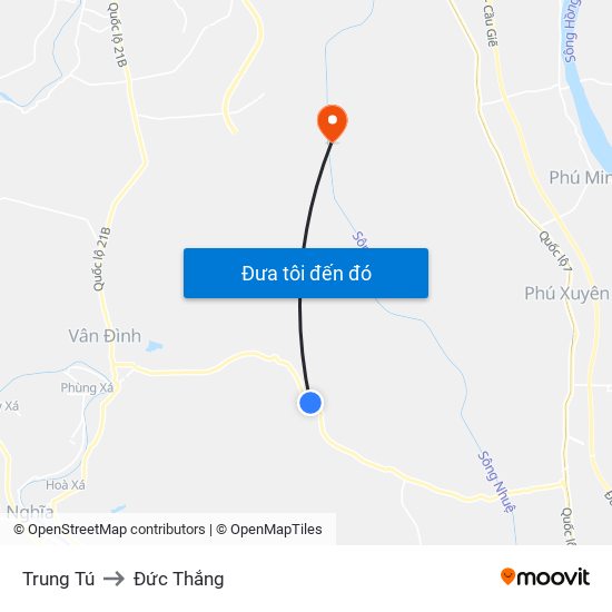 Trung Tú to Đức Thắng map