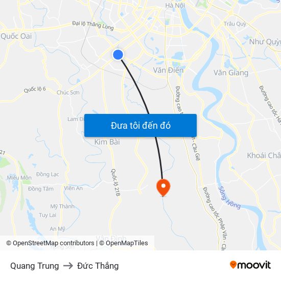Quang Trung to Đức Thắng map