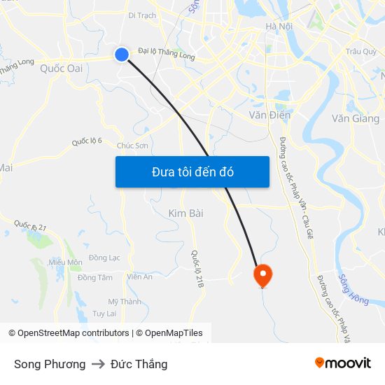 Song Phương to Đức Thắng map