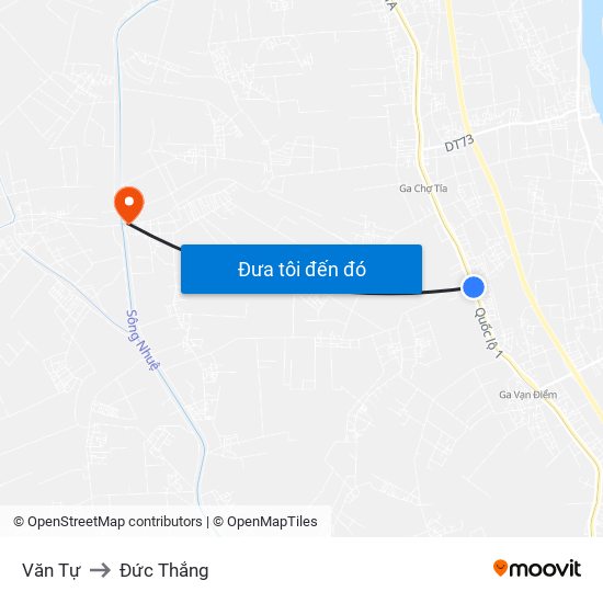 Văn Tự to Đức Thắng map