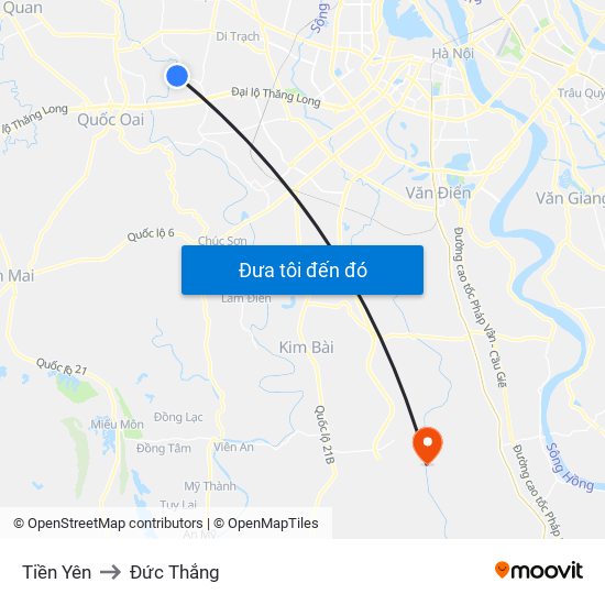 Tiền Yên to Đức Thắng map