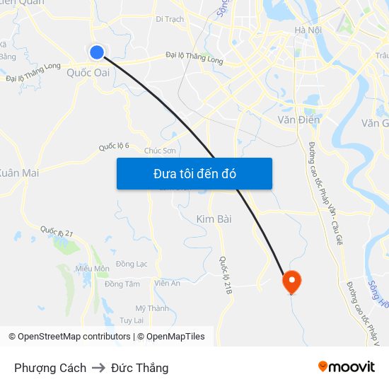 Phượng Cách to Đức Thắng map