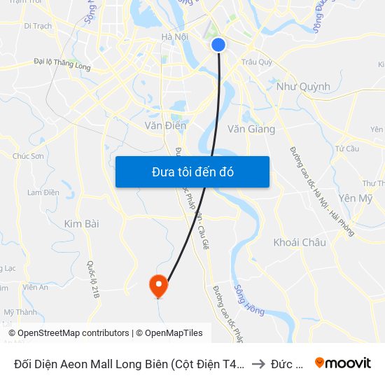 Đối Diện Aeon Mall Long Biên (Cột Điện T4a/2a-B Đường Cổ Linh) to Đức Thắng map