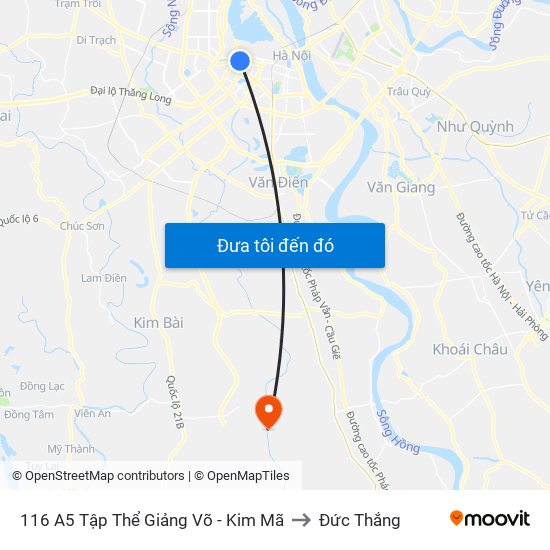 116 A5 Tập Thể Giảng Võ - Kim Mã to Đức Thắng map