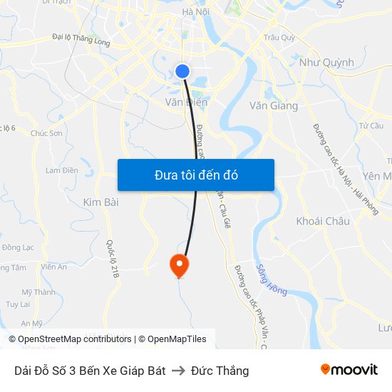 Dải Đỗ Số 3 Bến Xe Giáp Bát to Đức Thắng map