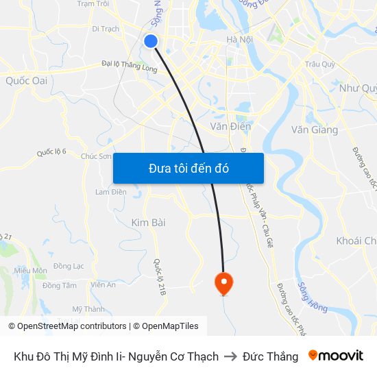 Khu Đô Thị Mỹ Đình Ii- Nguyễn Cơ Thạch to Đức Thắng map