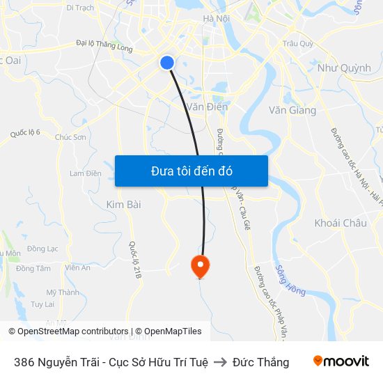386 Nguyễn Trãi - Cục Sở Hữu Trí Tuệ to Đức Thắng map