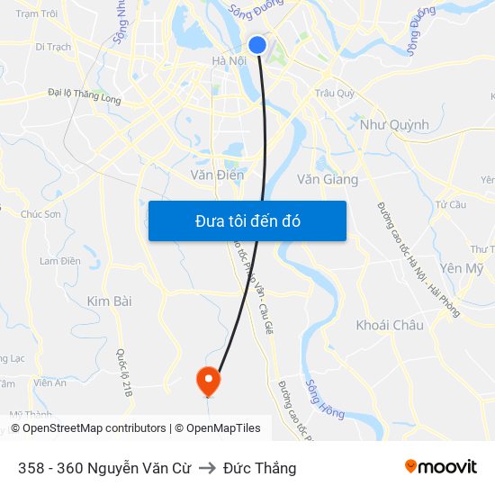358 - 360 Nguyễn Văn Cừ to Đức Thắng map