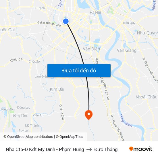 Nhà Ct5-D Kđt Mỹ Đình - Phạm Hùng to Đức Thắng map