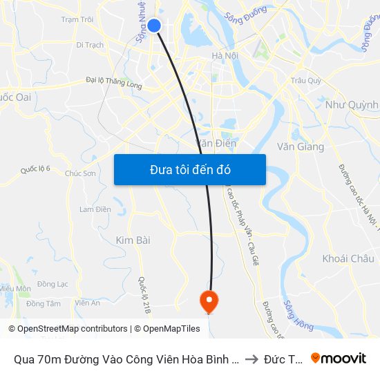 Qua 70m Đường Vào Công Viên Hòa Bình - Phạm Văn Đồng to Đức Thắng map