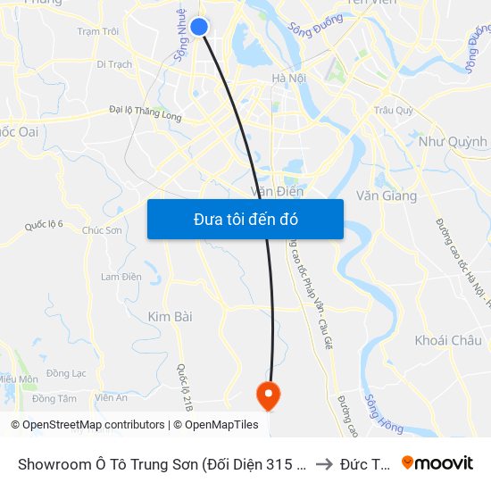 Showroom Ô Tô Trung Sơn (Đối Diện 315 Phạm Văn Đồng) to Đức Thắng map